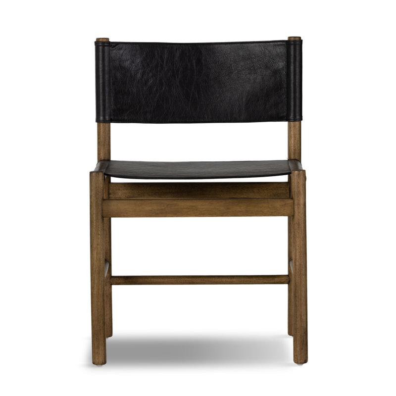 Matisse Upholstered Side Chair in Black, Black, Vintage Natural