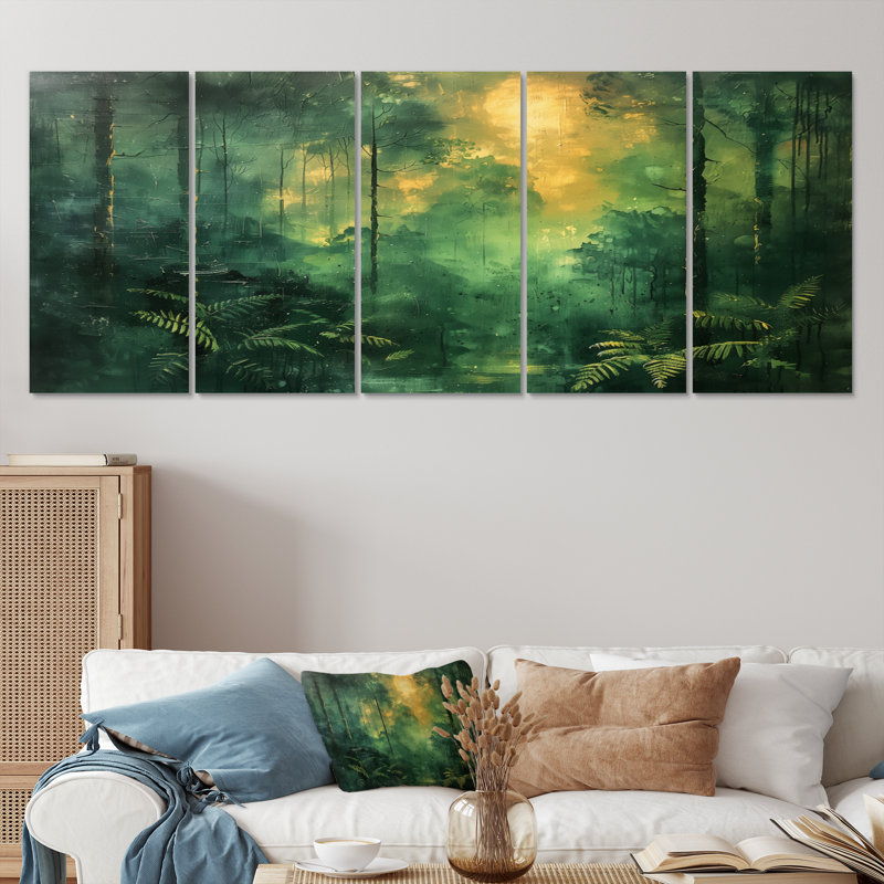 Ensemble d'art mural forêt Elmingham, H 32 po x l 80 po