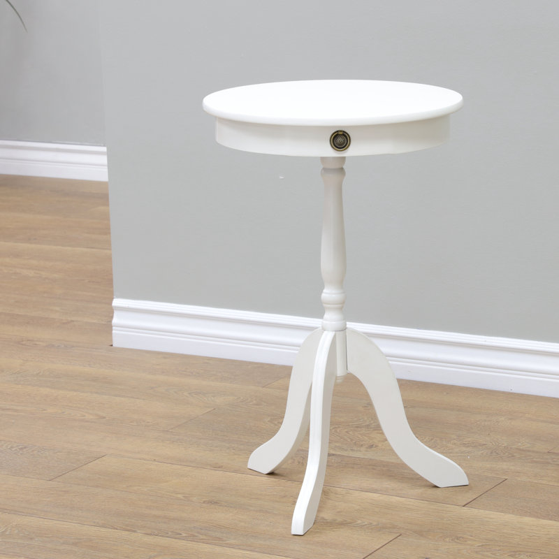 Table de bout à pied Hugh, blanc