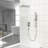 12 Inch Square Shower System In Brushed Nickel - Adjustable Slide Bar, Rainfall Head With -Balanced Valve & Handheld Aspect