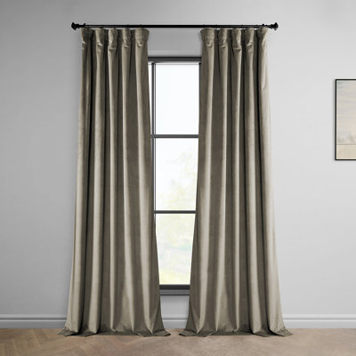 Matra Plush Velvet Room Darkening Curtain Panel