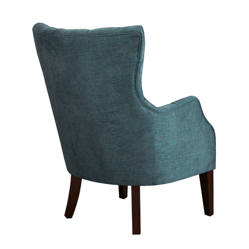 Fauteuil à oreilles en bois massif luxueux et confortable
