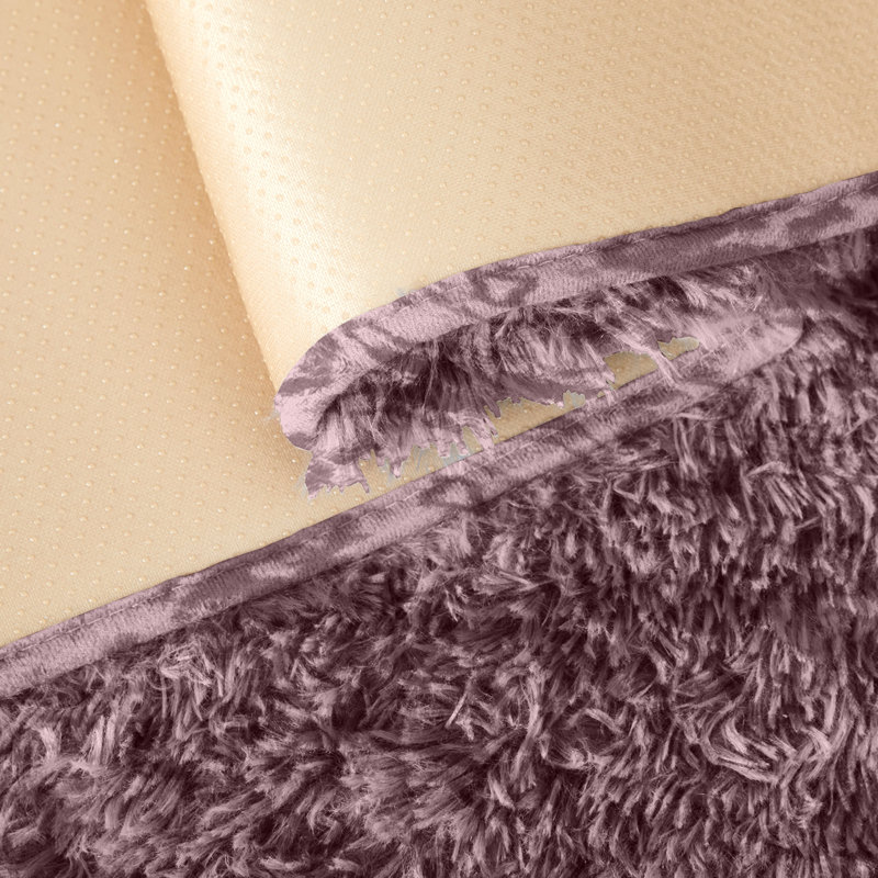 Soft Fluffy Living Room Large Area Rug, Rectangle 60 x 110 cm, Tye Dye Pink/Lilac
