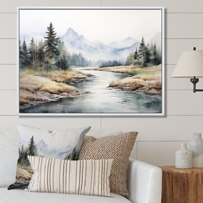 River River dans Minimal Canada II, H 30 po x l 40 po x P 1,5 po, Cadre flottant blanc
