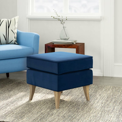 Avildsen 50cm Wide Square Floral Footstool Ottoman