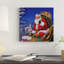« toit supérieur père noël », reproduction de peinture à l’acrylique sur toile tendue-32712597