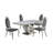 Hardnett Dellbrook White Marble Dining Set-115305039-115305027-115305026