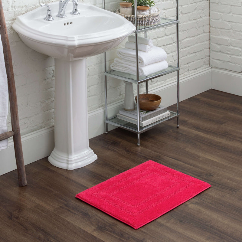 Tapis de bain lavable à la machine Kail, Fiesta rose, L 17 po x L 24 po