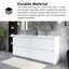 Meuble-lavabo double autoportant 72 po avec plateau en résine intégré 72 po-904313846