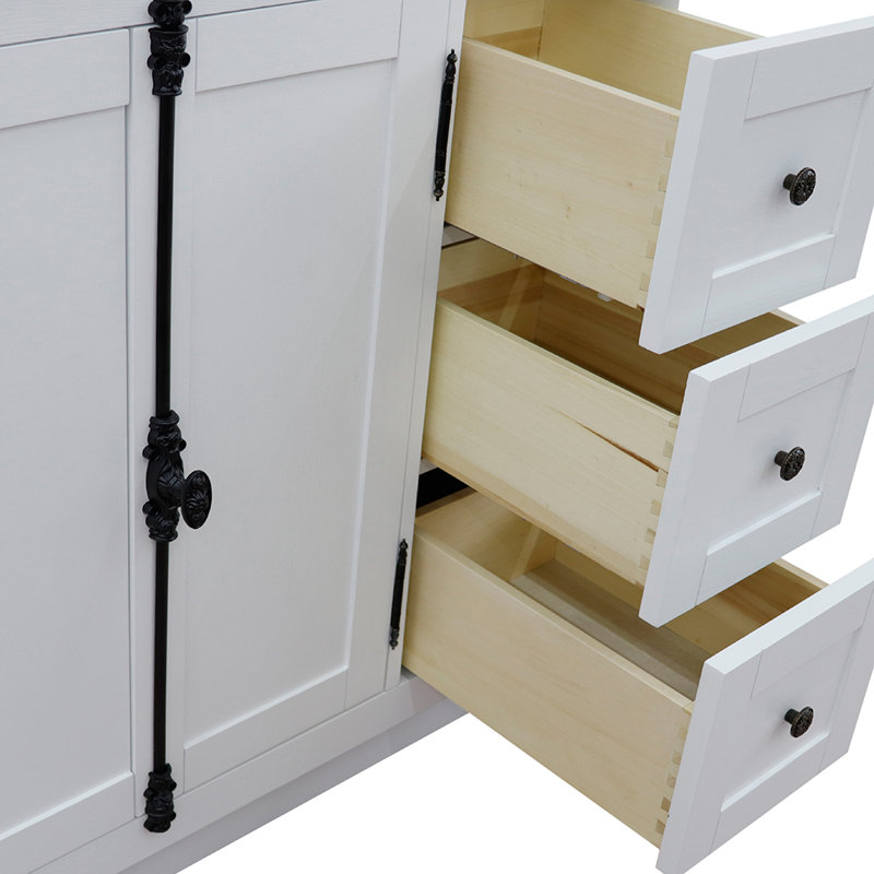 Ensemble de meuble-lavabo simple 37 po Truet, Noir galaxie, Glacier cendré