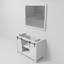 Meuble-lavabo simple l 48 po x P 22 po et miroir 44 po Marsyas-123656092