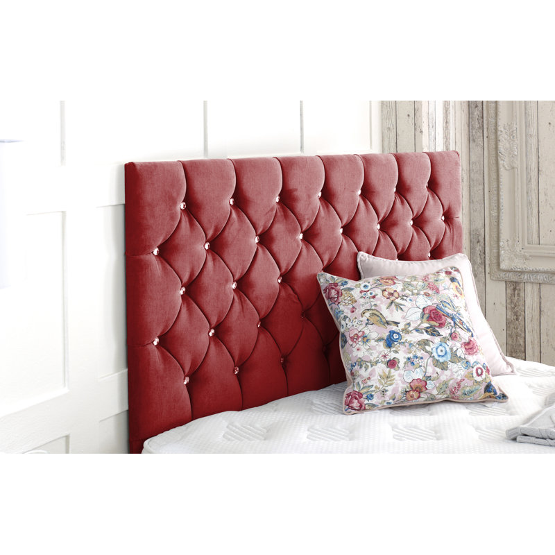 Womack Upholstered Headboard, Red, Small Single (2'6)