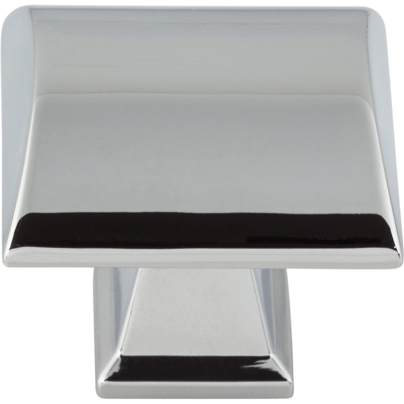 Roman Square Knob, Polished Chrome