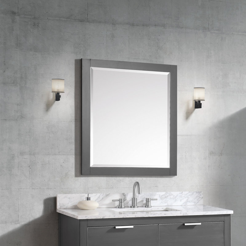 Miroir de salle de bain Donahue, Noir / doré, H 32 po x l 24 po