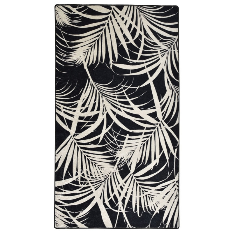 Premium Area Rug (5.2 x 7.5 ft), 100% Polyester, 0.2 in Pile Height | Antibacterial, Non-Slip Underside, Machine Washable | Elegant Design for Living Room & Bedroom Decor, Soft and Durable
