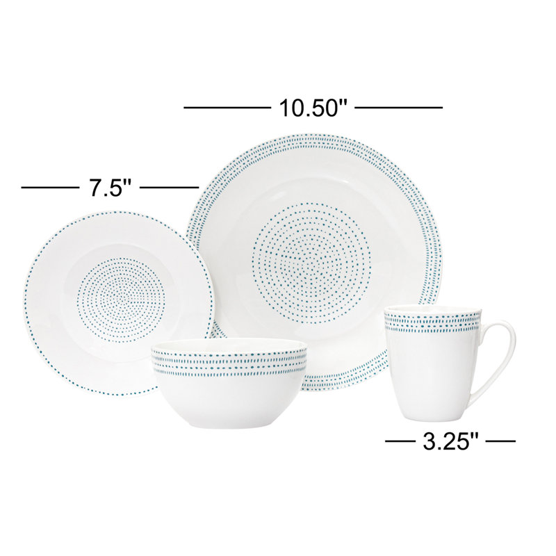 Staccata 16 Piece Porcelain Dinnerware Set