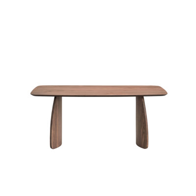 Élégante table de salle à manger en noyer - Plateau rectangulaire stable en bois massif