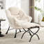 Méridienne douce et moelleuse avec - Accent moderne pour fauteuil de chambre à coucher-1827146159