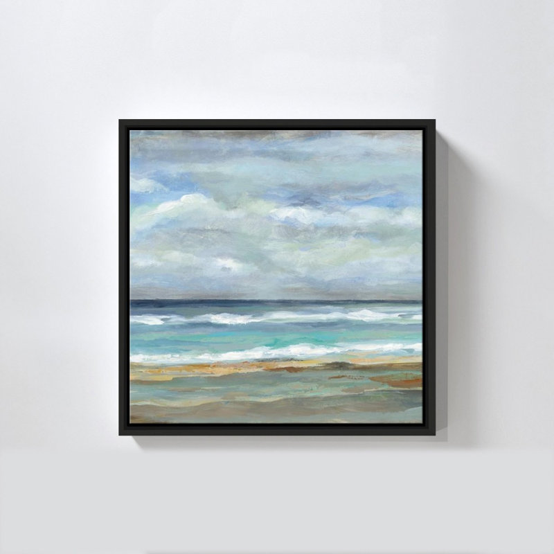 Bord de mer par Silvia Vassileva - impression sur toile, 24" H x 24" W, Black