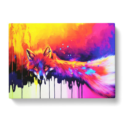 Dripping Fox Vol.1 Abstract - Wrapped Canvas