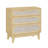 Rattan Drawer Dresser, 3 Wood Drawers-1503313195