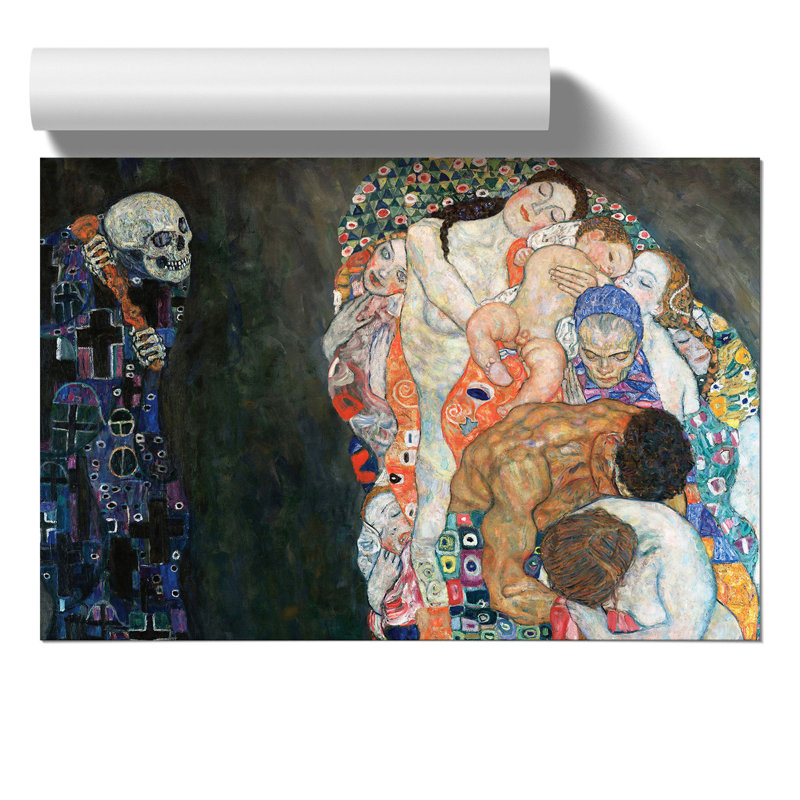 Death and Life by Gustav Klimt - Frameless Print, 42cm H x 59cm W x 0.1cm D