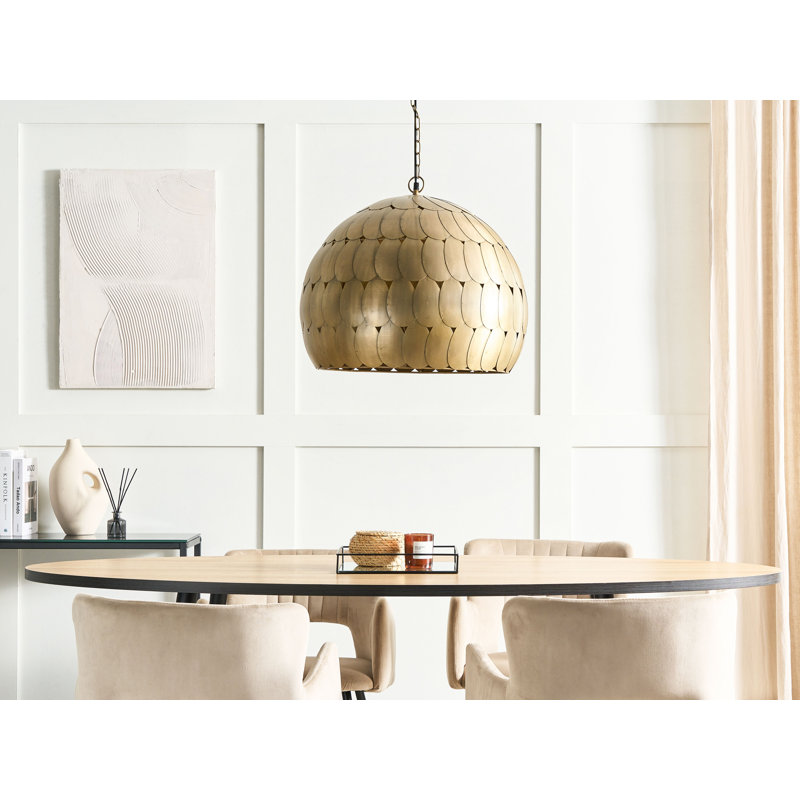Sherice 1 - Light Gold Dome Pendant