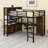 Loft Bed With Integrated Wardrobe, L-Shaped Desk, And Storage Shelves For Kids, Teens, And Adults-1739348902