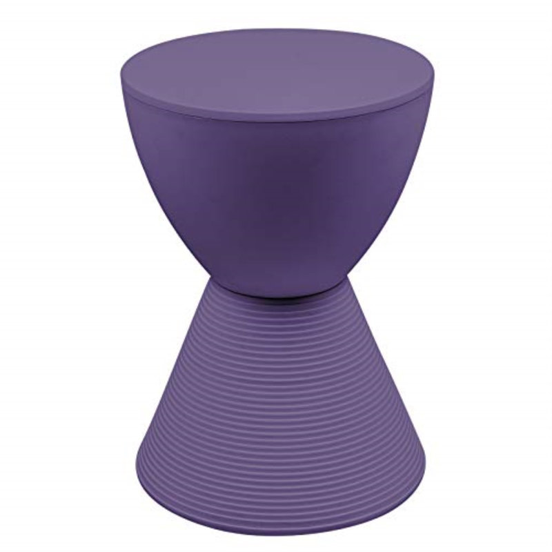 Table de bout tambour en sablier Durant Durant, Single, Mauve