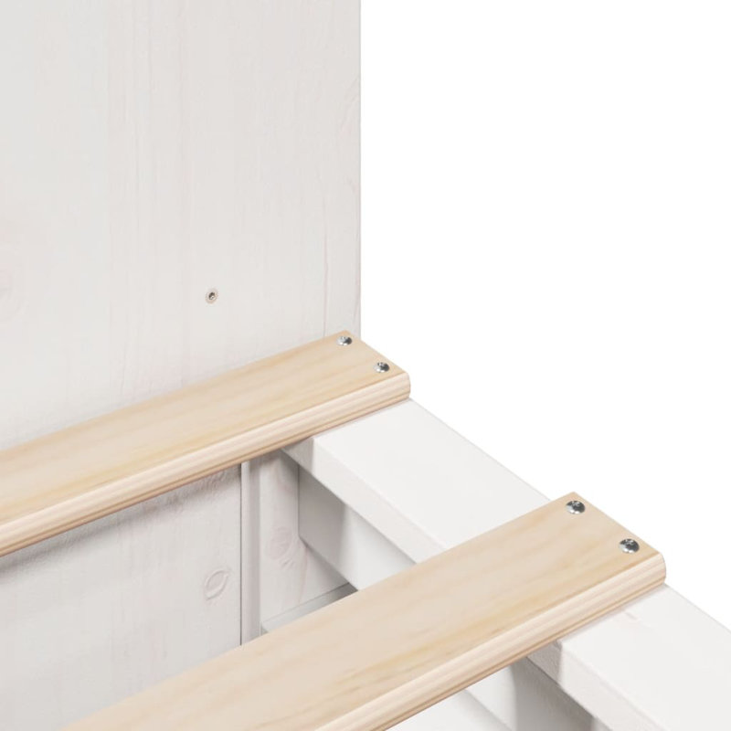 Bridey Solid Wood Bed, 140 x 200cm, White