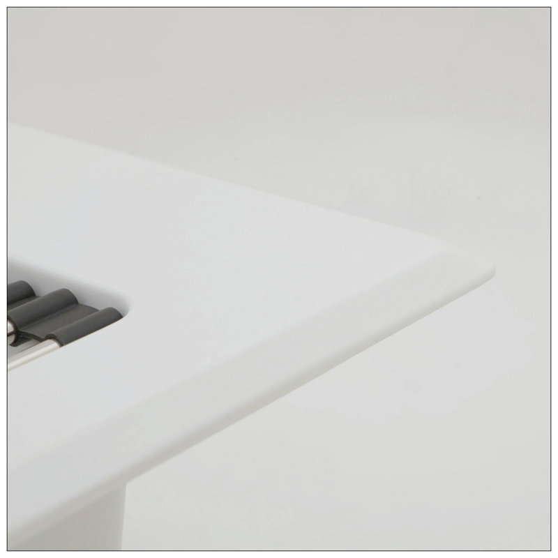 Évier de cuisine en quartz - Évier de cuisine encastré en granite blanc 30 x 22 po