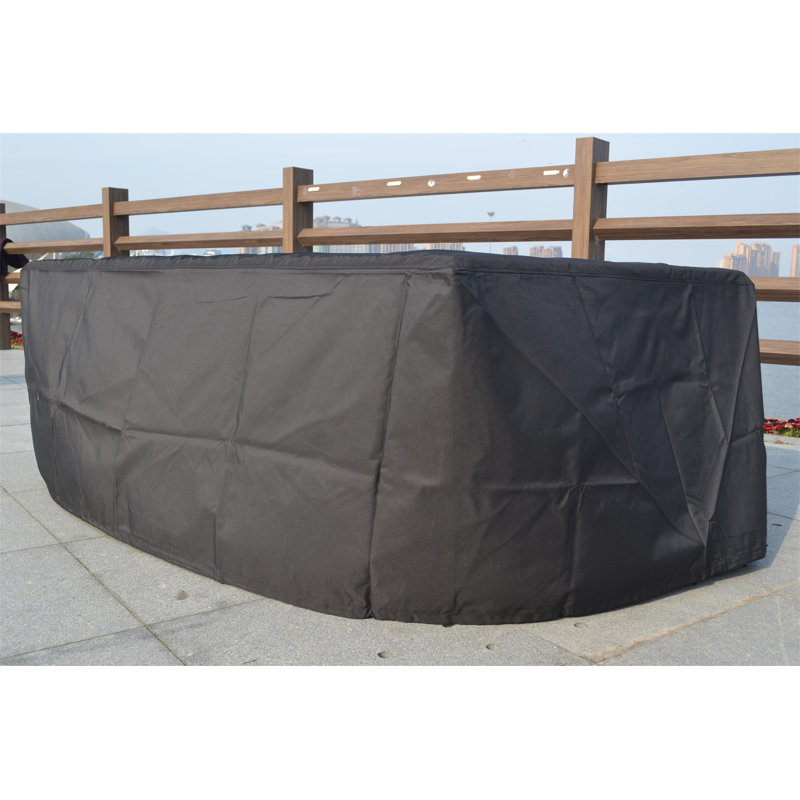 Perry Outdoor Cover, 27.56" H x 90.55" W x 90.55" D, Black