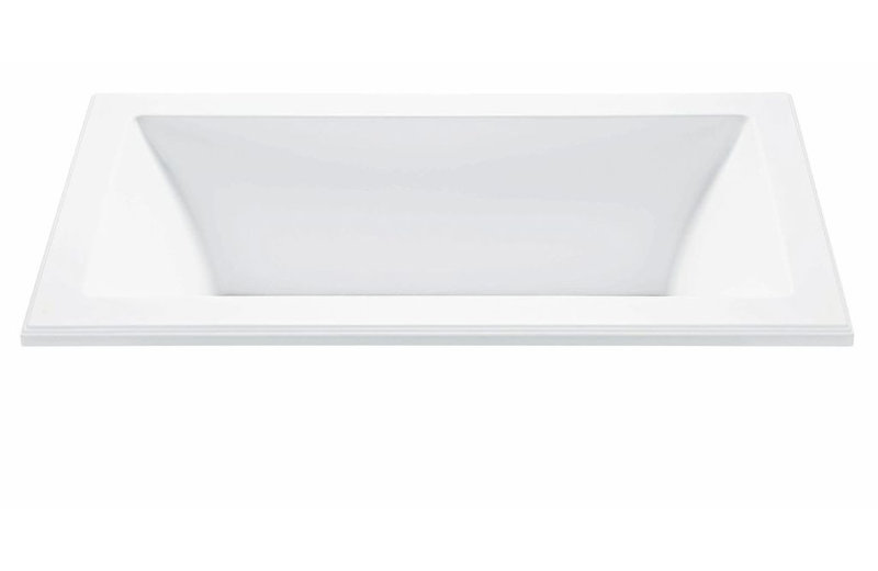 Shelby Drop in Soaking Acrylic Bathtub - 72 x 54, White