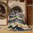 Washable Mountain Ranges Hawaiian Area Rug-1840055897