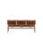 Mid-Century Woven Leather Arm Bench Weathered Natural