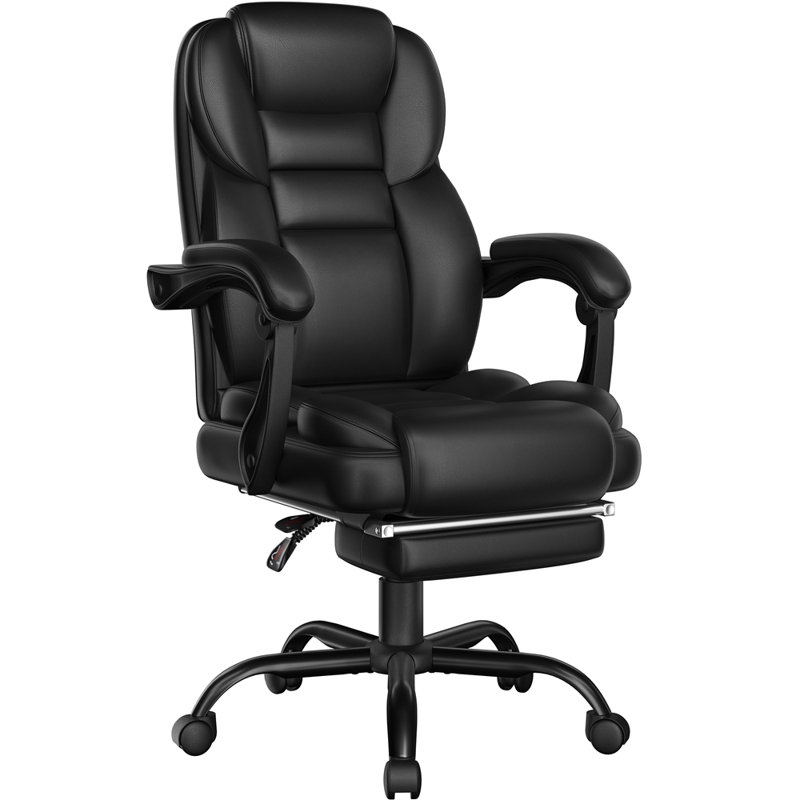 Merito Faux Leather Adjustable Office Chair, Black