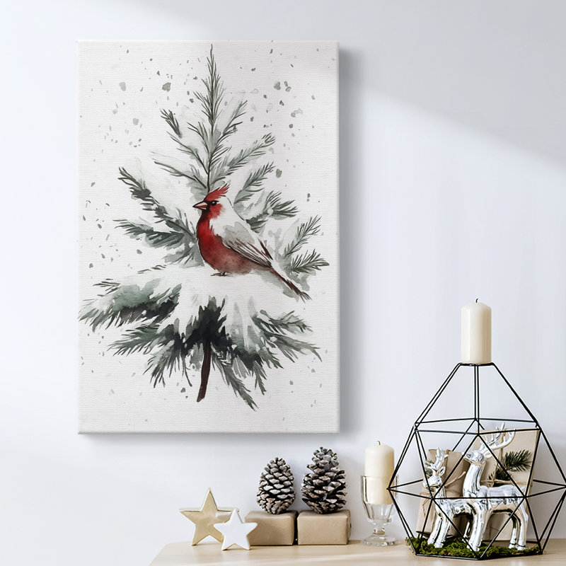 Art des Fêtes de Noël - Toile tendue avec châssis CD XXX, H 18 po x l 12 po
