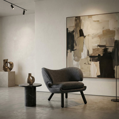 Fauteuil demi-tonneau en tissu Valerie