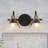 Contemporary Modern Black 2-Light Glass Dimmable Bathroom Vanity Light