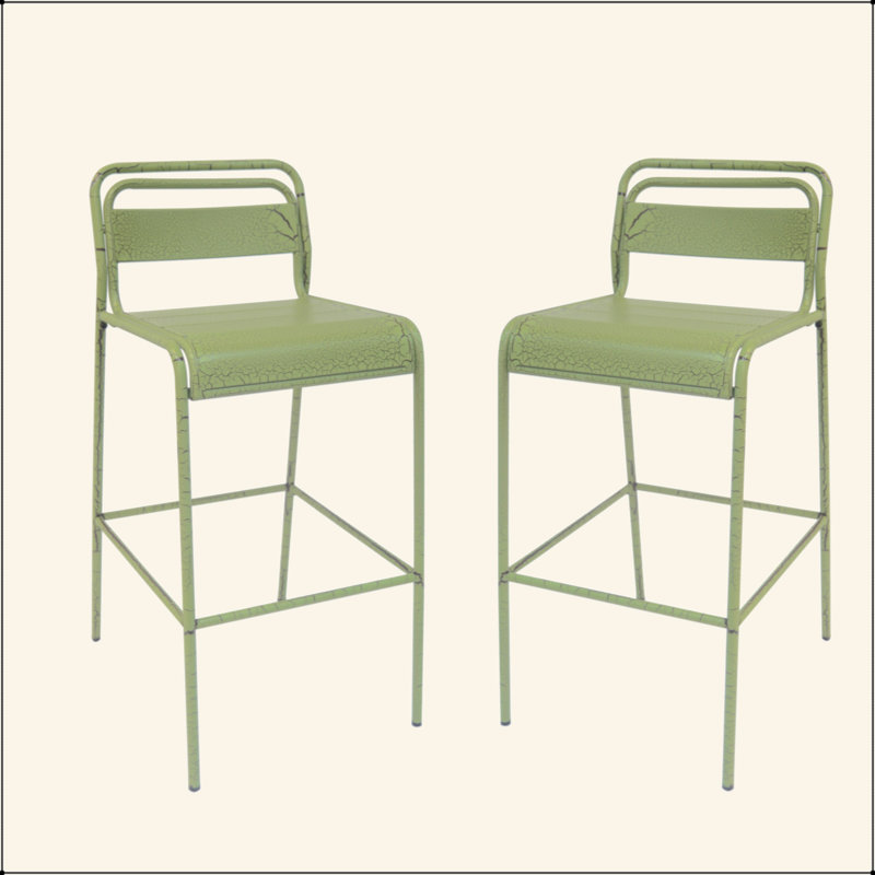 Tabouret d'extérieur (ensemble de 2), Vert, 2