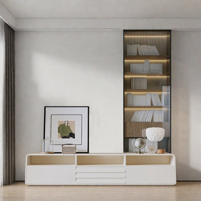 Cream style modern minimalist TV stand