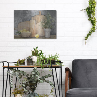 Art mural en métal «Rustic Kitchen Gray» par Julia Purinton