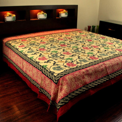 Floral 100% Cotton Tablecloth