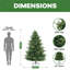 Traditional Christmas Tree with Lights, Prelit with Metal Stand-1314301584