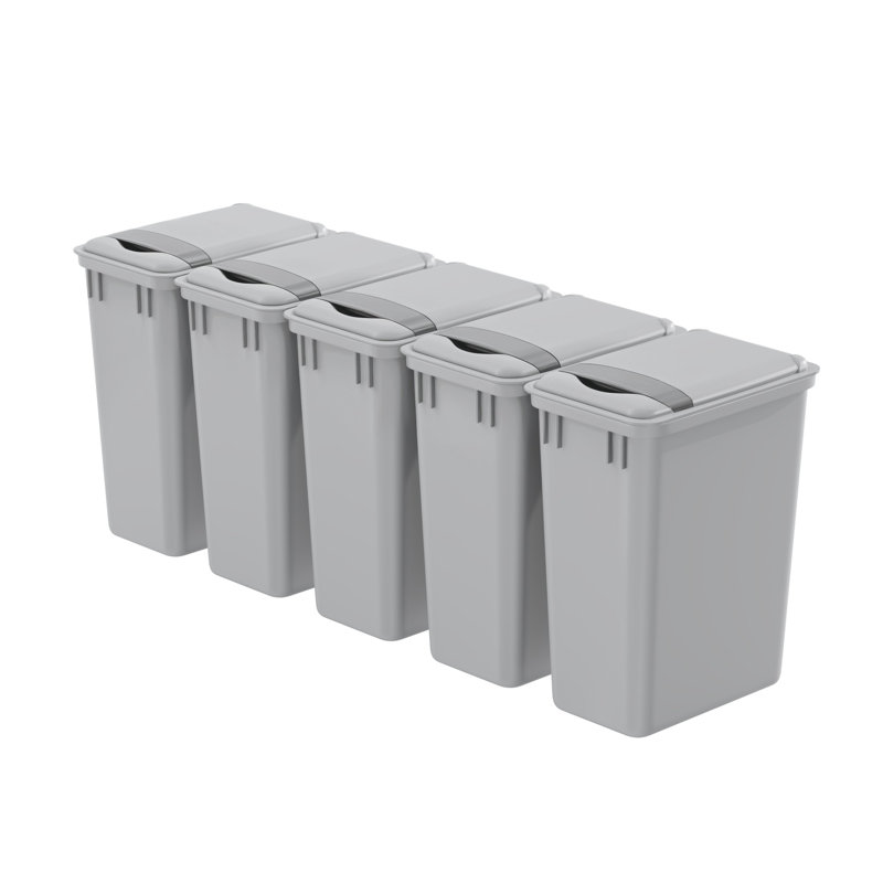 Dowell Plastic Trash Can With Lid, 8.75 gal