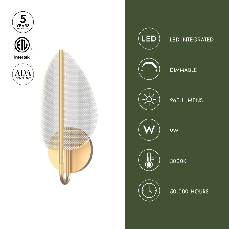 Flora 1 - Light LED Bath Sconce