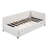 Upholstered Daybed With Trundle Sofa Bed Frame No Box Spring Needed, Linen Fabric-825280837-825280835