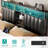 Kaizyn Upholstered PU Bed Frame with Lighted Headboard and Charging Station-1037266389-1037266391