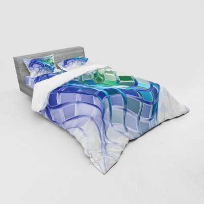 Ensemble de housse de couette moderne et contemporaine en microfibre Trippy