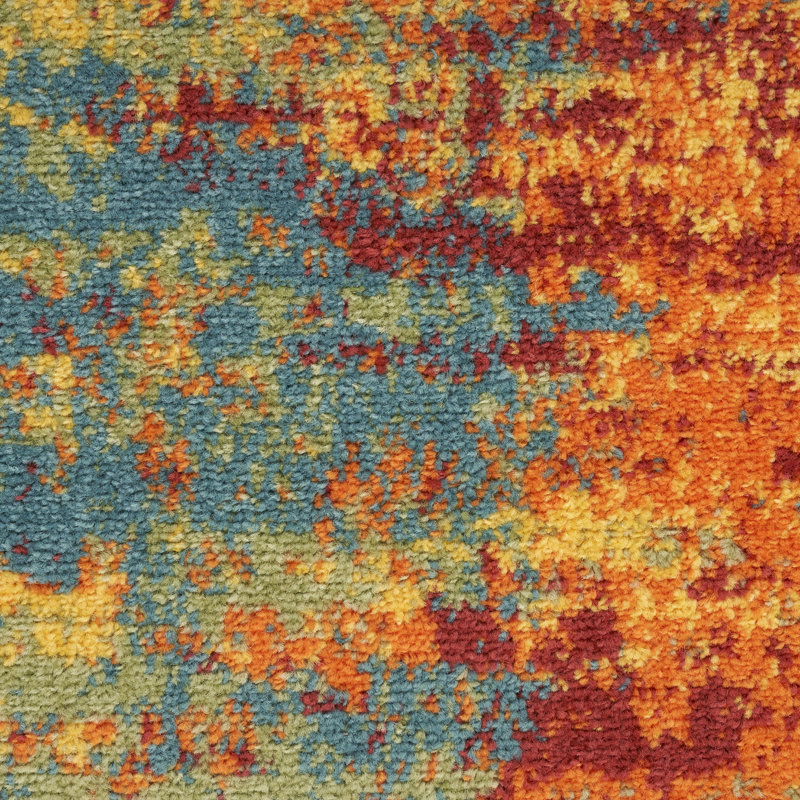Nourison Essentials Flame Indoor/Outdoor Area Rug, Rectangle 6' x 9'